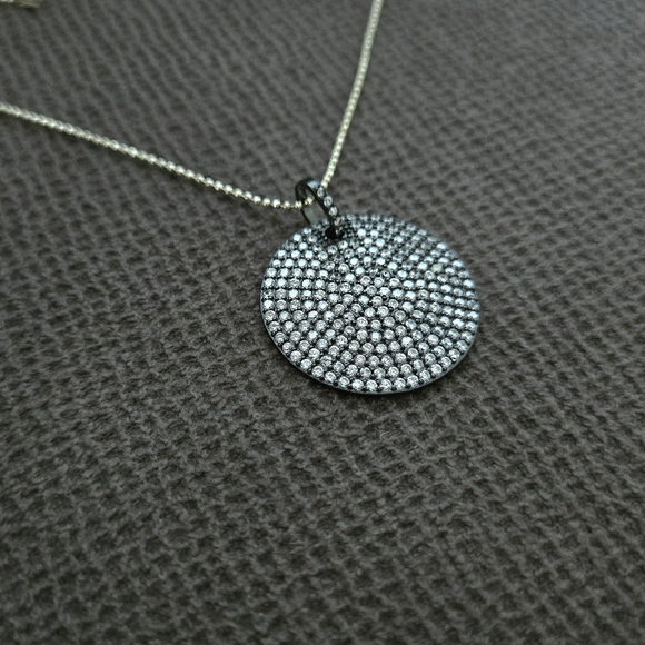Mary Louise Designs Pave Disc💿 Pendant Necklace - Picture 11 of 15